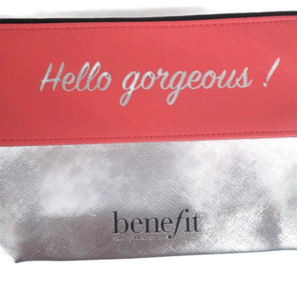 NEW Benefit Cosmetics Bag Makeup Change Purse Pink - Picture 2 of 8
